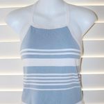 Brandy Melville  Blue White Sweater Halter Top One Size Photo 1