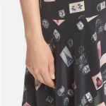 Joie  Arianna Drop Waist Print Silk Dress in size small Photo 7