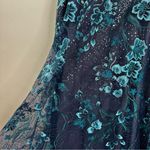NEW Marchesa Notte Gown Womens 10 Sequin Embroidered Tulle Formal Maxi Dress Blue Photo 7