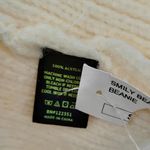 Do Everything In Love  Smiley Face Beanie Hat Cream Pink Ribbed Knit One Size Photo 2