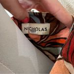 Nicholas Asilah floral linen long sleeve cutout tie midi dress 10 Red Photo 8