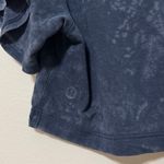 Lululemon  All Yours Crop Tee Size 6 Pima Cotton Shirt Cloudy Wash True Navy Photo 4