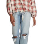 The Great . Field Guide Long Sleeve Pullover Hoodie Redding Plaid  Photo 0