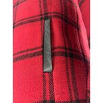 Claudie Peirlot Red Black Wool Blend Plaid Coat 4 Photo 2