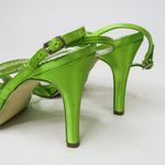 Vintage Y2K Michelangelo Lime Green Rhinestone Heels Size 8.5 Photo 10