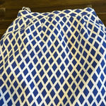 Vintage Constance Sanders Diamond Printed Pencil Skirt High Waisted Geometric 2 Blue Photo 2