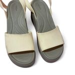 Crocs Women's Wedge Sandal Ankle Strap Beige Casual Lightweight Comfort Photo 2