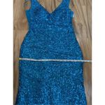 Morgan & Co New Chloé Sequined Gown Dress Sz 7 fit r sz Medium Blue Photo 7