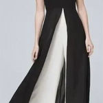 White House | Black Market New! Sleeveless Overlay Jumpsuit, 2P Photo 0