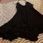 Free People one black lace top mini swing dress xs Photo 2