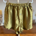 Atoir Sana Metallic Jacquard Satin Shorts Antique Gold Medium Photo 0