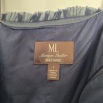 Monique Lhuillier NWT  Bridesmaid Navy Strapless Chiffon Gown Dress Sz 4 Photo 4