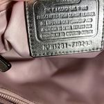 Coach  Ashley Metallic Silver and white leather  Tote shoulder Bag Photo 3