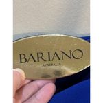 Bariano Australia Off Shoulder Sweetheart Neck Dress Gown With Train Blue Size 4 Photo 2