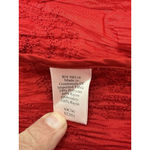 Coldwater Creek Womans  Red Textured Embroidered Blouse - Jacket 2 Xl Photo 3