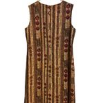 Terry Lewis Vintage 2-Piece Set M | Rust Long Coat Tribal Print Dress Photo 3