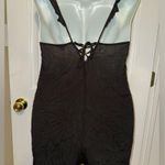 Aeropostale Black Boho Jumper Romper Shorts L Embroidered Tie Back Jumpsuit NWT Photo 2