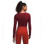 Lululemon Wunder Train Cropped Long Sleeve Size 4 Sun Bleached Wash Red Merlot Photo 1
