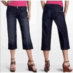 7 For All Mankind 7FAMK Crop Dojo Capri Denim Jeans Cotton Dark Blue EUC Sz 29 Photo 13