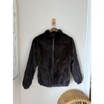 Vintage Corded Brown Mink Napa Lamb Reversible Bomber Jacket Size Medium Photo 2