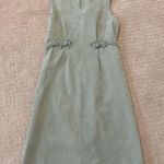 Nat Kaplan Couture Vintage Green Ultra Suede Sleeveless Sheath Dress Size 8 Photo 4