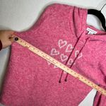 Cupcakes and Cashmere Pink Heart Print Hoodie Sweater Women's Large Photo 5