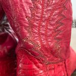 VTG Wild Wild West Red Cayman Fuscus Leather Cowboy Boots Western Snip Toe 7.5 Photo 12