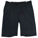 CAbi Women's Shorts Size 8 Black Bermuda Pockets Mid Rise Cotton Photo 0