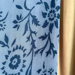 Vintage 90s Blue Floral Cap Sleeve Chiffon Midi Dress Photo 3