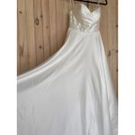 Lulus NWT  Khalida White Satin Pleated Strapless Gown Wedding Bridal Dress Sz XS Photo 5
