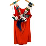 Lulus Orange Red Shift Dress With Multi Photo 3