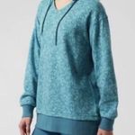 Athleta  Women's Hoodie Floral Green 98% Cotton Pullover Active large Photo 1