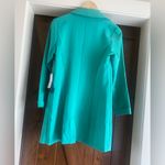 Have Oversized Blazer Open Front Dress Jacket Womens Size Small Teal Pockets Green Photo 6