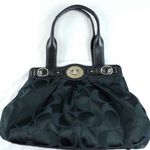 Coach Black Signature Logo Handbag Satchel Purse Bag Photo 0