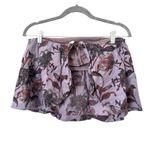 Free People FREE PEOPLE Floral Cropped Sleeveless Linen Top Purple Small Photo 2