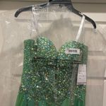 La Femme Gigi Designs by Emerald Beaded Prom Dress NWT Photo 3