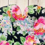 NIKI Vintage 80s Floral Strapless Retro Short Prom Dress Multiple Size M Photo 1