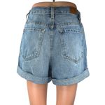 Urban Outfitters  BDG Mom High Rise Women's Blue Cuffed Denim Jean Shorts Size 27 Photo 2