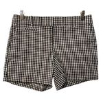 Ann Taylor The Metro Short Black White Mid Rise Gingham Shorts Size 10 Photo 0