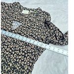 Anthropologie Maeve by Juno Dress Women's Large Brown Black Animal Print V-Neck Photo 8