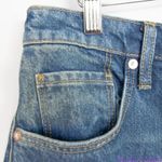 Free People NEW Free People paint splatter raw hem cropped Maggie straight jeans, 31 Photo 12