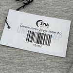 Zyia  Active Jacket Medium Women Cream Combo Full Zip Long Sleeve Athletic New Photo 7