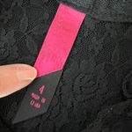 Pure Energy Womens Blouse Top Shirt Sheer Lace Ruffled Pullover Black Size 4 Photo 6