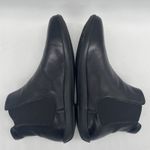 Johnston & Murphy  Womens 8 Booties Black Leather Flat Sole Slip On Soft Chelsea Photo 3