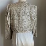 Niteline Formal Champagne Silk Beaded Long Dress with Jacket Size 6 Photo 8