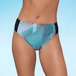 Sports Illustrated Womens Abstract Hipster Bikini Swimsuit Bottom NWT size small Blue Photo 4