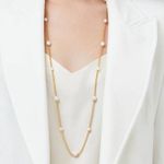 NWOT Julie Vos Gold and White Pearl Necklace Photo 4