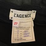 L'Agence  Women's Black Coated Faux Leather High Waist Skinny Jeans Pants Size 27 Photo 3