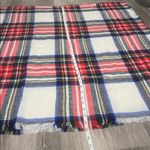 Old Navy Multicolor Plaid Scarf with Fringe Photo 2