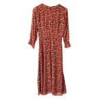 Madewell  Long Sleeve Crossover Midi Dress Clipdot Spring Prairie Size medium Photo 8
